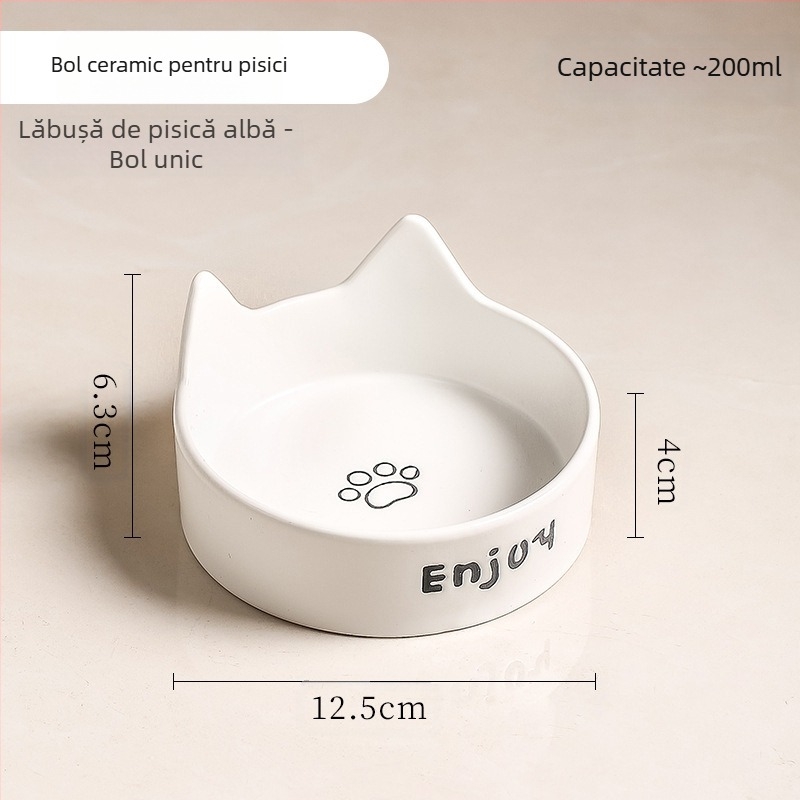 Bol pentru pisici, bol ceramic negru, bol pentru câini, bol negru, bol pentru hrană pentru pisici, băutură pentru câini, bol pentru hrană pentru pisici, bol cu apă pentru animale de companie, anti-șoc