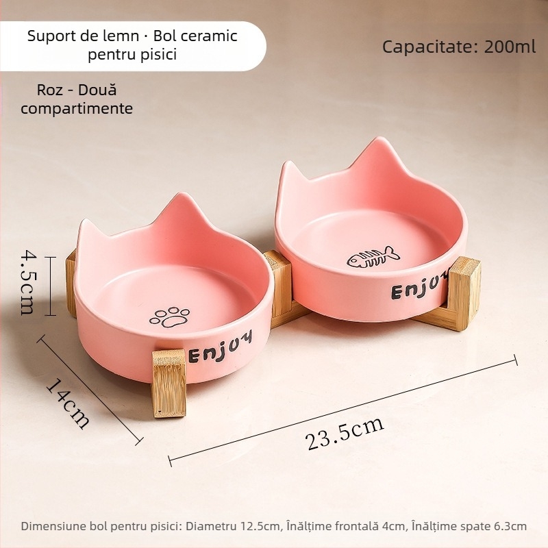 Bol pentru pisici, bol ceramic negru, bol pentru câini, bol negru, bol pentru hrană pentru pisici, băutură pentru câini, bol pentru hrană pentru pisici, bol cu apă pentru animale de companie, anti-șoc
