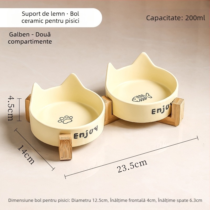 Bol pentru pisici, bol ceramic negru, bol pentru câini, bol negru, bol pentru hrană pentru pisici, băutură pentru câini, bol pentru hrană pentru pisici, bol cu apă pentru animale de companie, anti-șoc