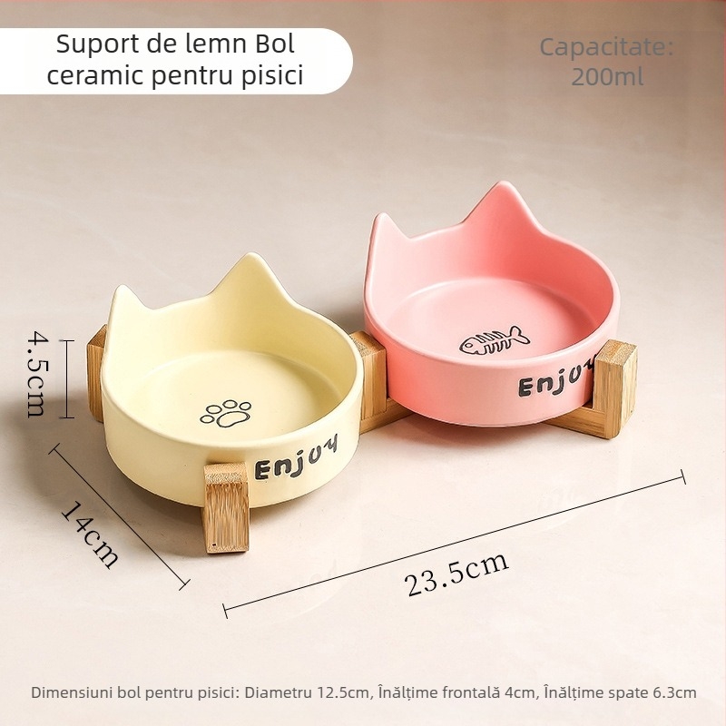 Bol pentru pisici, bol ceramic negru, bol pentru câini, bol negru, bol pentru hrană pentru pisici, băutură pentru câini, bol pentru hrană pentru pisici, bol cu apă pentru animale de companie, anti-șoc