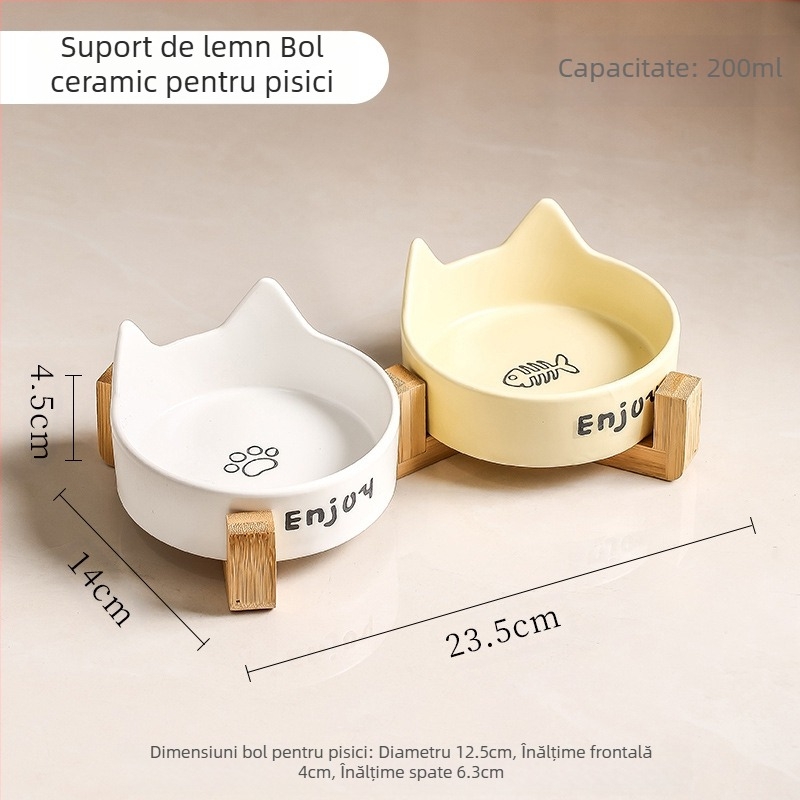 Bol pentru pisici, bol ceramic negru, bol pentru câini, bol negru, bol pentru hrană pentru pisici, băutură pentru câini, bol pentru hrană pentru pisici, bol cu apă pentru animale de companie, anti-șoc