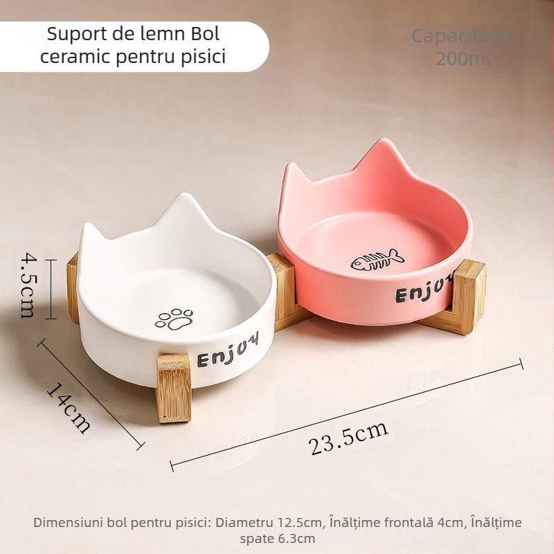 Bol pentru pisici, bol ceramic negru, bol pentru câini, bol negru, bol pentru hrană pentru pisici, băutură pentru câini, bol pentru hrană pentru pisici, bol cu apă pentru animale de companie, anti-șoc