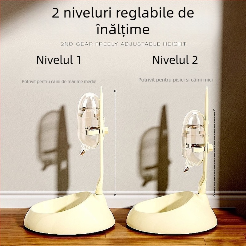 Dispenser de apă pentru câini, fără gură umedă, distribuitor de apă pentru pisici și iepuri, distribuitor mobil de apă pentru animale de companie, fără priză, fierbător automat pentru câini