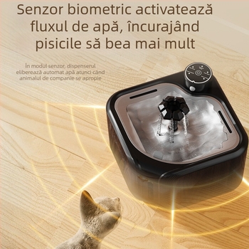 Dispenser de apă pentru animale de companie, element filtrant, fântână de băut, dozator de apă pentru câini și pisici, apă potabilă, bol de apă pentru pisici, dozator inteligent de apă pentru animale de companie