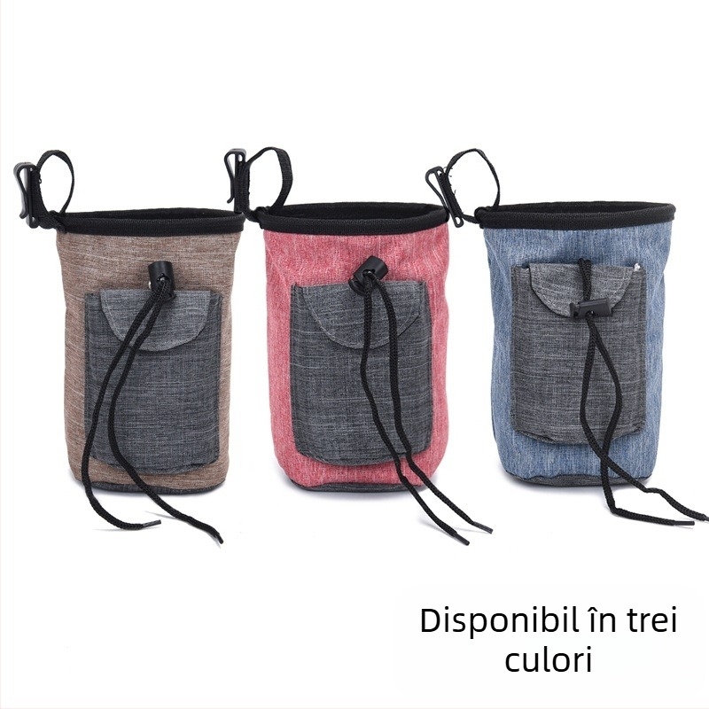 Geantă de hrană personalizată pentru câini cu nume de animal de companie, geantă de talie pentru dresaj de câini, geantă portabilă pentru hrană pentru animale de companie în aer liber, geantă pentru hrană pentru câini