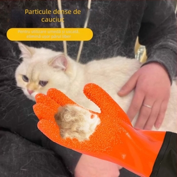 Mănuși de baie anti-zgârieturi pentru pisici, pentru câini, speciale, rulate, pentru frecarea pisicilor, îndepărtarea părului, alungite, impermeabile, anti-mușcături, artefacte