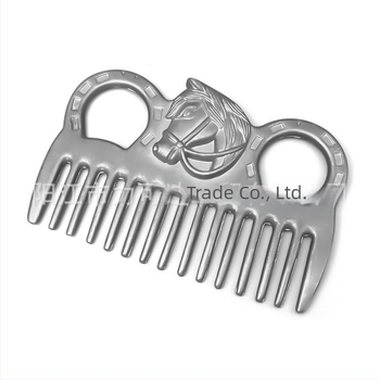 Mâner din lemn pentru animale de companie transfrontalier, pieptene cu nod deschis, pieptene din aliaj de aluminiu, pieptene pentru îngrijirea calului, pieptene cu dinți largi pentru păr, pieptene pentru animale de companie