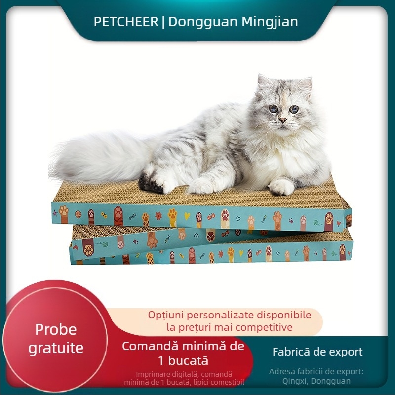 Placă de zgârieturi pentru pisici, ecologică, din carton, plată, durabilă, pentru pisici, protectoare, pentru mobilier de interior, pentru șlefuirea labei pisicii