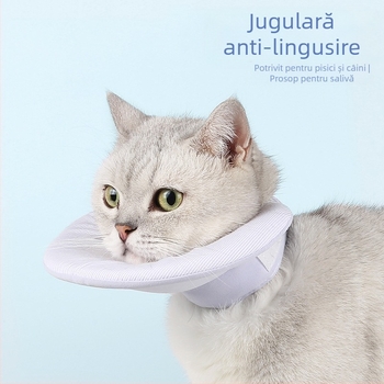 Nou prosop de salivă pentru animale de companie, zgardă multifuncțională pentru animale de companie, zgardă ușoară anti-lingere pentru animale de companie