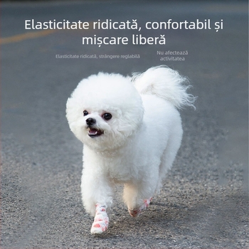 Câine de unică folosință picior acoperire câini mici animale de companie pantofi ursuleți de pluș nu poate cădea de pe picior bandaj anti-murdar picior cârpă