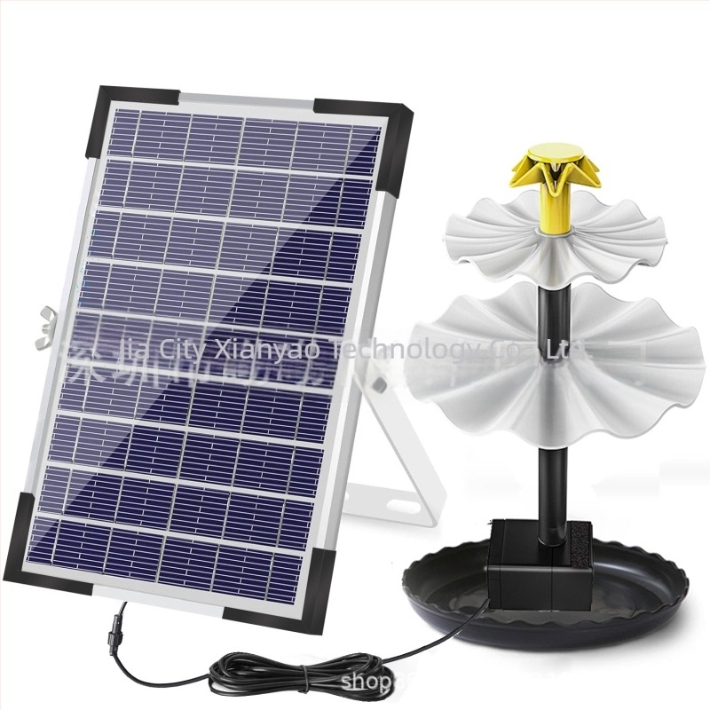 Fântână solară nouă pentru baie de păsări, fântână cu pompă de fântână, fântână peisagistică, fântână de grădină, comerț electronic transfrontalier
