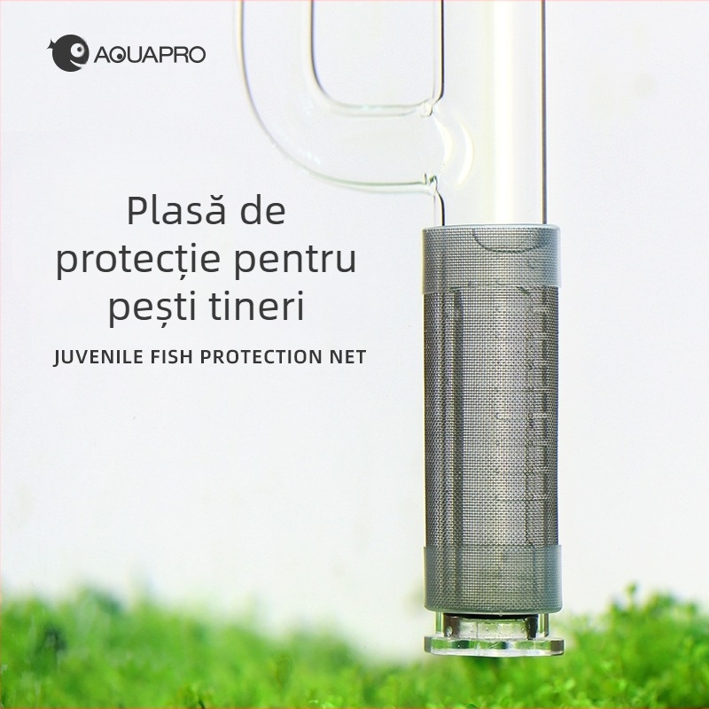 Filtru de pește Enchant, manșon de protecție pentru admisia apei din oțel inoxidabil, manșon de bumbac, plasă de protecție pentru creveți juvenili, capac anti-aspirație pentru pești juvenili