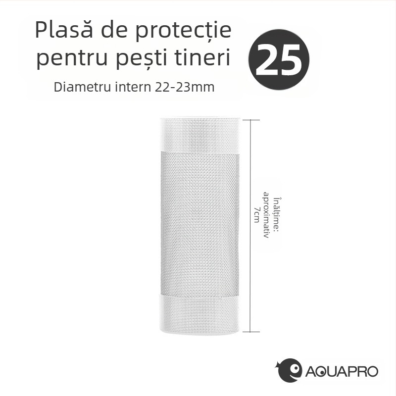 Filtru de pește Enchant, manșon de protecție pentru admisia apei din oțel inoxidabil, manșon de bumbac, plasă de protecție pentru creveți juvenili, capac anti-aspirație pentru pești juvenili