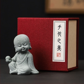 Stil național gresie verde peisaj statuie Buddha Buddha ceai animale de companie mici ornamente bonsai acvariu peisaj decorare artizanală cadou