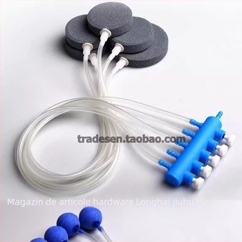 Tub de oxigen pentru acvariu, distribuitor din plastic, pompă de oxigen, supapă de reglare a volumului de oxigen, deviator de pompă de oxigen pentru acvariu