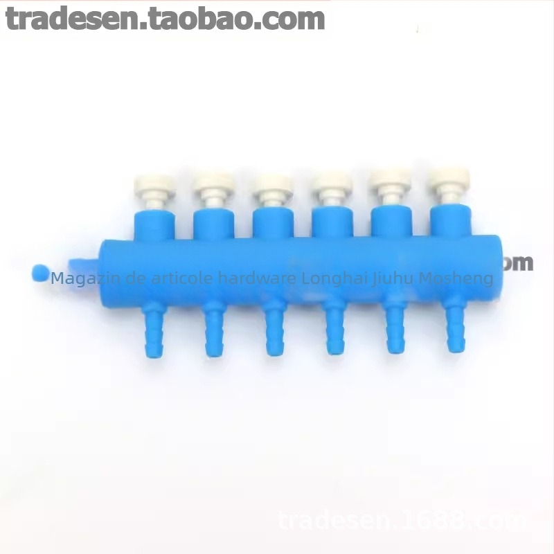 Tub de oxigen pentru acvariu, distribuitor din plastic, pompă de oxigen, supapă de reglare a volumului de oxigen, deviator de pompă de oxigen pentru acvariu
