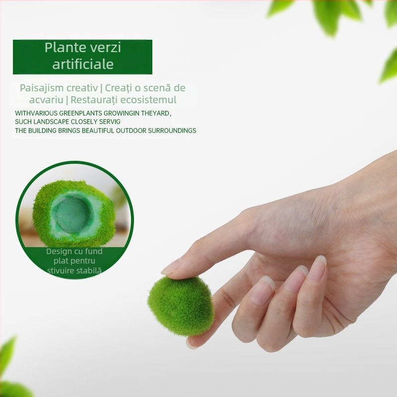 Acvariu artificial cu alge marine, plante acvatice, micro peisaj, sticlă ecologică, alge verzi, bile, acvariu, peisaj, ornamente de decorare interioară pentru desktop, decorațiuni interioare