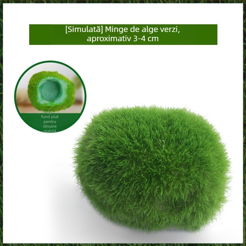 Acvariu artificial cu alge marine, plante acvatice, micro peisaj, sticlă ecologică, alge verzi, bile, acvariu, peisaj, ornamente de decorare interioară pentru desktop, decorațiuni interioare