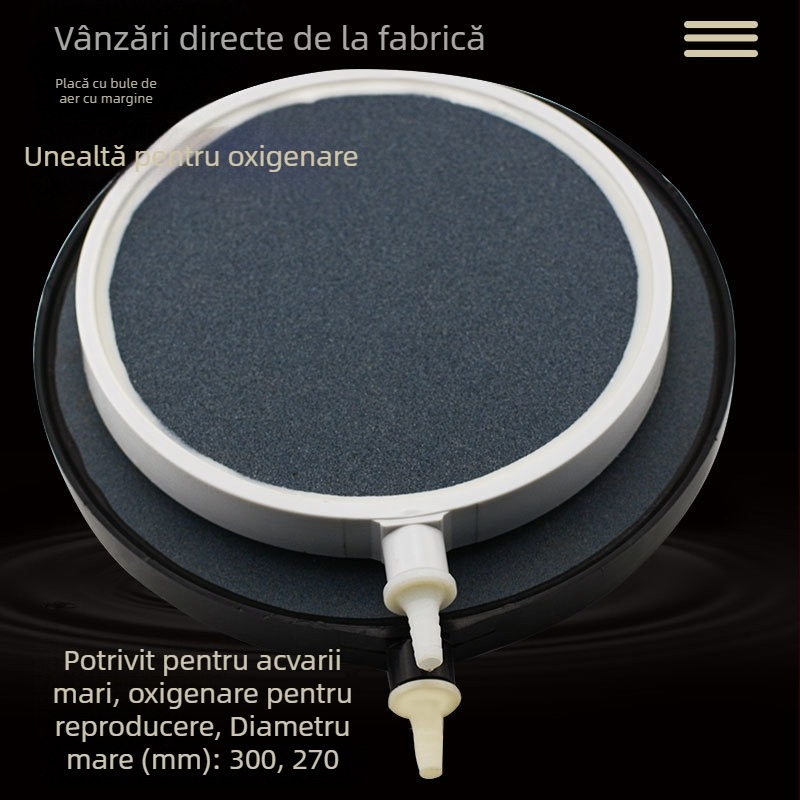 Vânzări directe din fabrică cu placă cu bule de margine, acvariu, pompă de gaz aerată cu placă de gaz din piatră cu bule sinterizată la temperatură înaltă