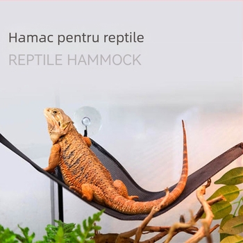 Cel mai bine vândut hamac pentru animale de companie, care se târăște, în Europa și Statele Unite, rezervor de hrănire, special pentru șopârle, broască cu coarne, plasă triangulară pentru agrement, hamac pentru animale de companie care se târăște