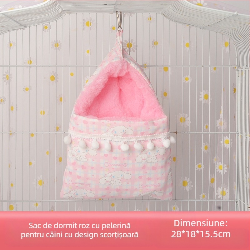 Sac de dormit cu pelerină din imitație de blană de iepure, cuib de dormit îngroșat, cuib de dormit Golden Bear, cuib de dormit pentru veveriță, provizii calde de iarnă