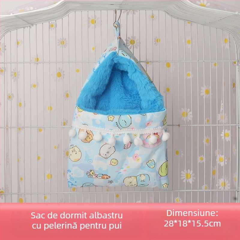 Sac de dormit cu pelerină din imitație de blană de iepure, cuib de dormit îngroșat, cuib de dormit Golden Bear, cuib de dormit pentru veveriță, provizii calde de iarnă