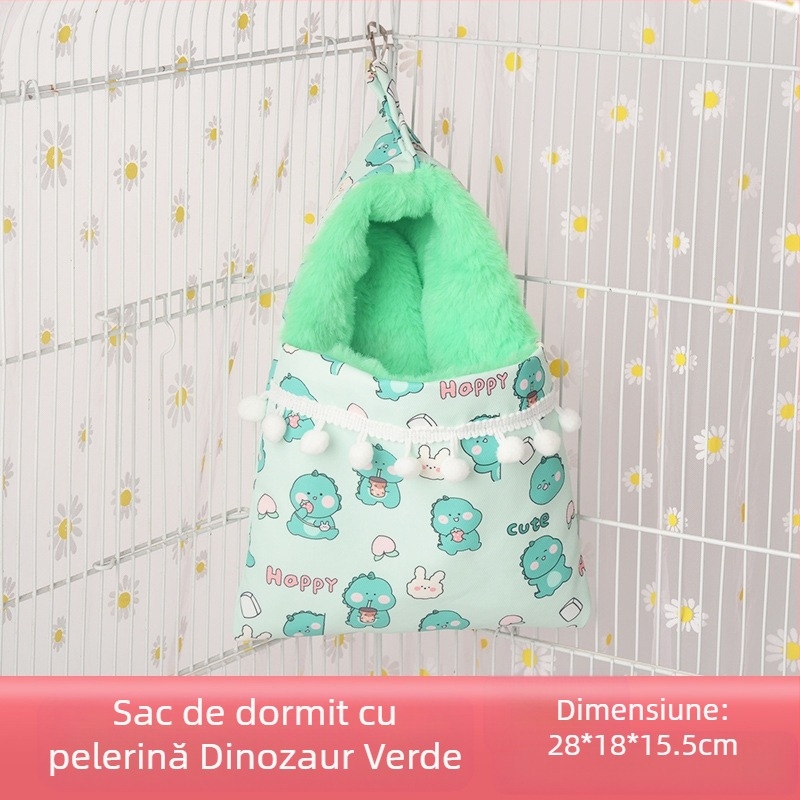 Sac de dormit cu pelerină din imitație de blană de iepure, cuib de dormit îngroșat, cuib de dormit Golden Bear, cuib de dormit pentru veveriță, provizii calde de iarnă