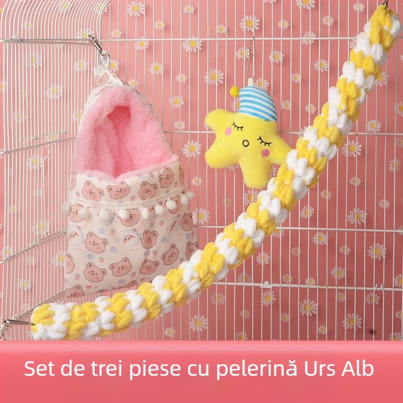 Sac de dormit cu pelerină din imitație de blană de iepure, cuib de dormit îngroșat, cuib de dormit Golden Bear, cuib de dormit pentru veveriță, provizii calde de iarnă