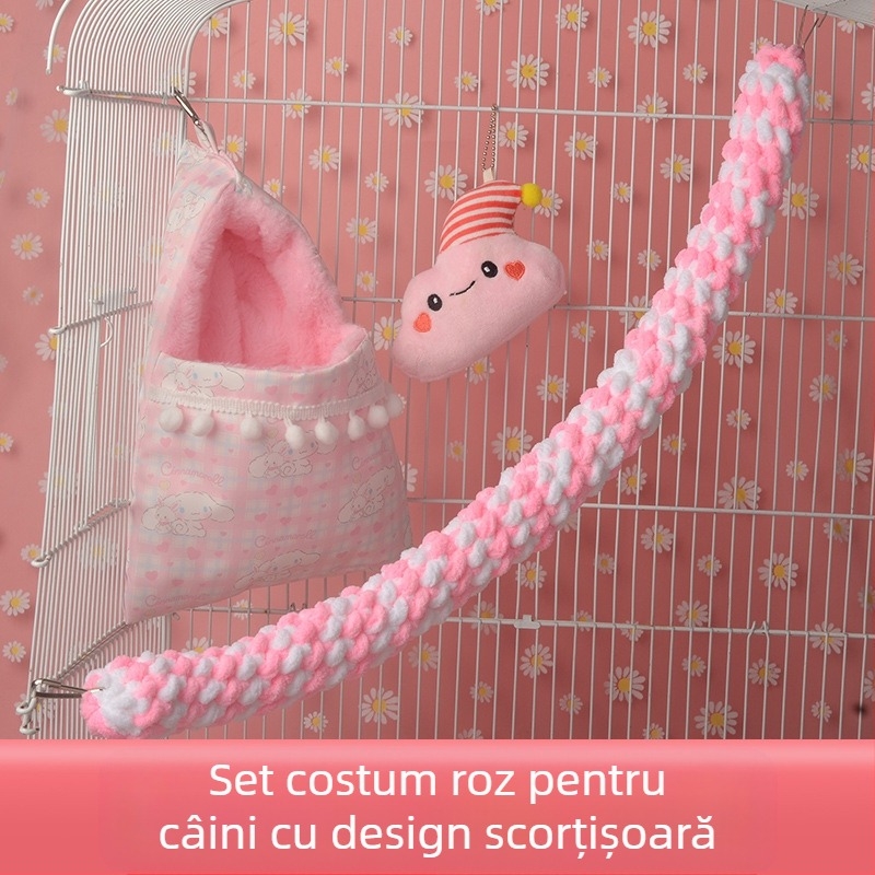 Sac de dormit cu pelerină din imitație de blană de iepure, cuib de dormit îngroșat, cuib de dormit Golden Bear, cuib de dormit pentru veveriță, provizii calde de iarnă