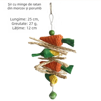 Papagal pasăre jucărie hamster mușcătură jucărie iepure Totoro molar șir pasăre mică jucărie pentru animale de companie pasăre decorare colivie pasăre transfrontalieră