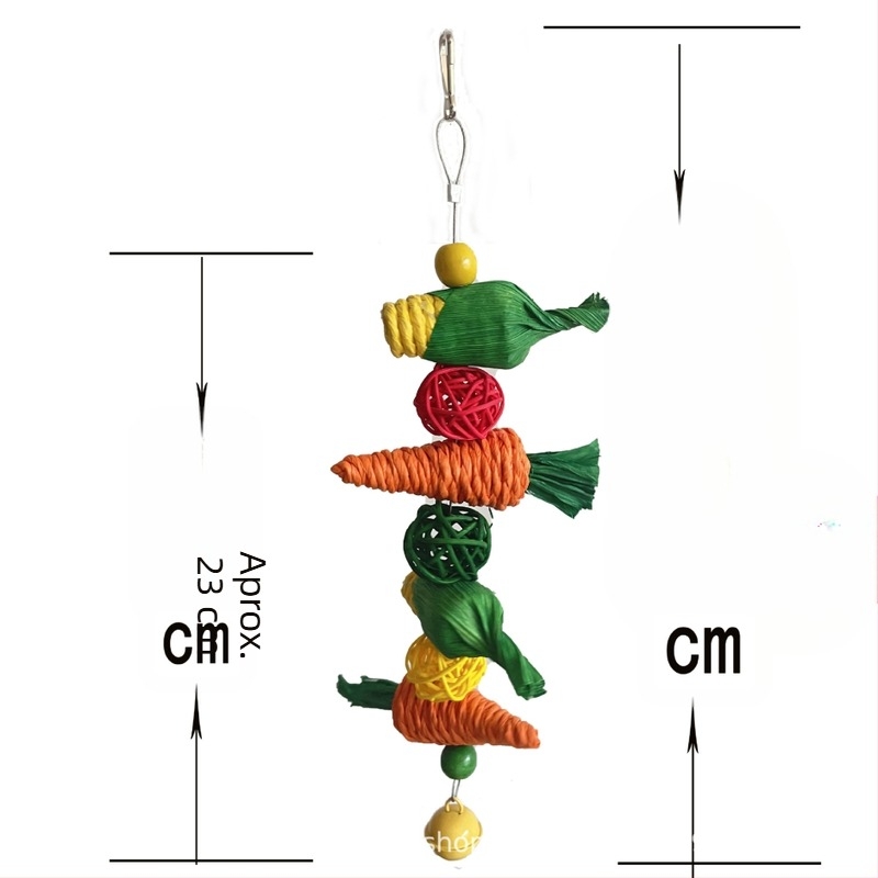 Papagal pasăre jucărie hamster mușcătură jucărie iepure Totoro molar șir pasăre mică jucărie pentru animale de companie pasăre decorare colivie pasăre transfrontalieră