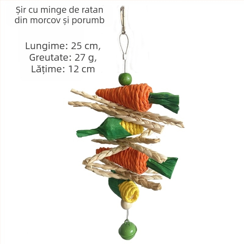 Papagal pasăre jucărie hamster mușcătură jucărie iepure Totoro molar șir pasăre mică jucărie pentru animale de companie pasăre decorare colivie pasăre transfrontalieră