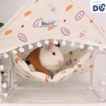 Hamac pentru animale de companie mici, cort, cuib de dormit pentru porc de Guineea, adăpost, iepure, veveriță, planor de zahăr, suport tridimensional, hamac