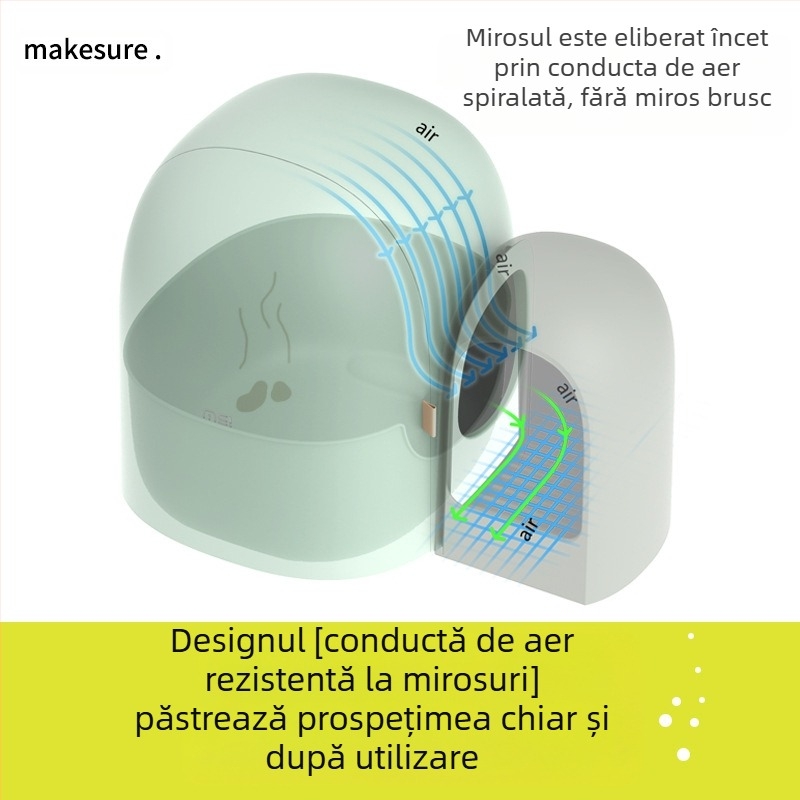 Litiera pentru pisici Mashu, complet închisă, supradimensionată, pentru pisici mici și mari, tip coridor, deodorant anti-stropire