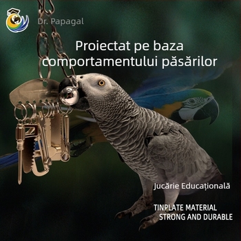 Jucărie de mestecat metalică pentru papagal mediu și mare, King Kong, papagal gri, Amazon, educațional, cușcă pentru păsări, cadru pandantiv pentru a ameliora stresul și plictiseala