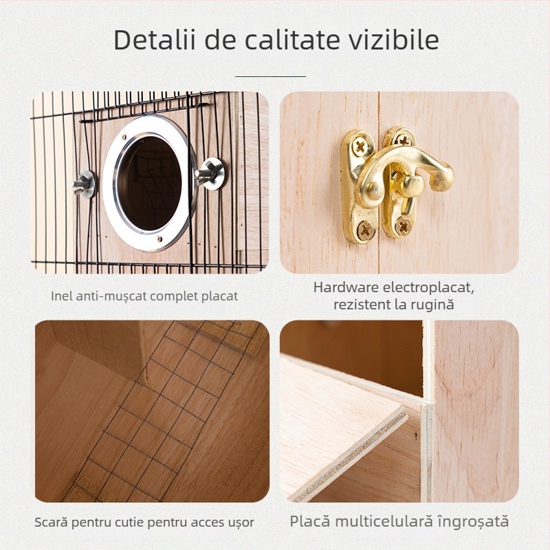 Cuib de pasăre vertical NC, piele de tigru, cuib cald Xuanfeng, cuib de pasăre din lemn pentru reproducere, cuib de pasăre mic, casă de păsări de dimensiuni mari și medii