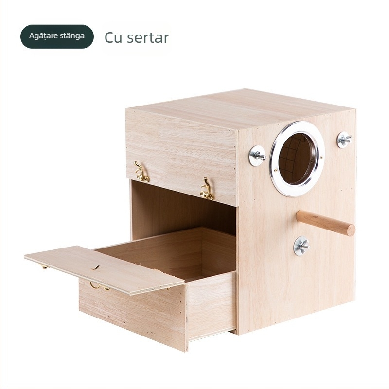 Cuib de pasăre vertical NC, piele de tigru, cuib cald Xuanfeng, cuib de pasăre din lemn pentru reproducere, cuib de pasăre mic, casă de păsări de dimensiuni mari și medii