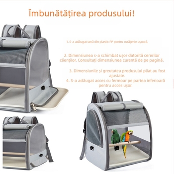Geantă portabilă pentru păsări, geantă mică pentru animale de companie, rucsac Bago, papagal, porumbel, Xuan Feng, rucsac din poliester, capacitate mare pentru exterior, pentru păsări