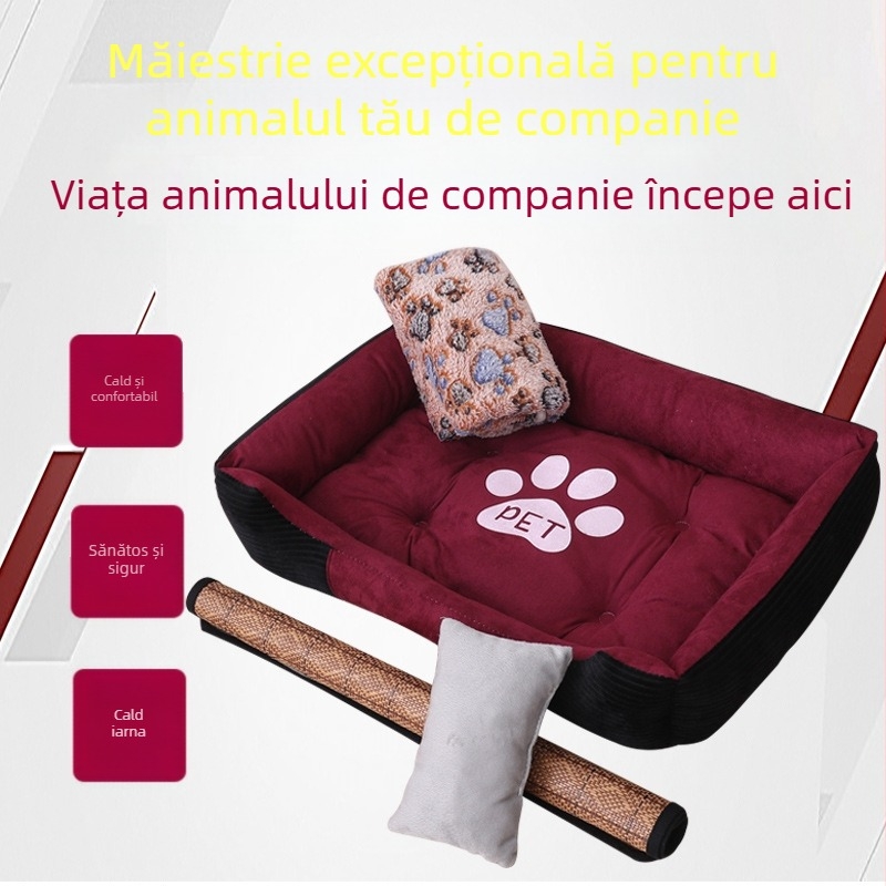 Plasă directă din fabrică, roșie, cușcă mare pentru pisici, cușcă pentru patru anotimpuri, covoraș cald cu explozie, pentru animale de companie, provizii pentru animale de companie en-gros