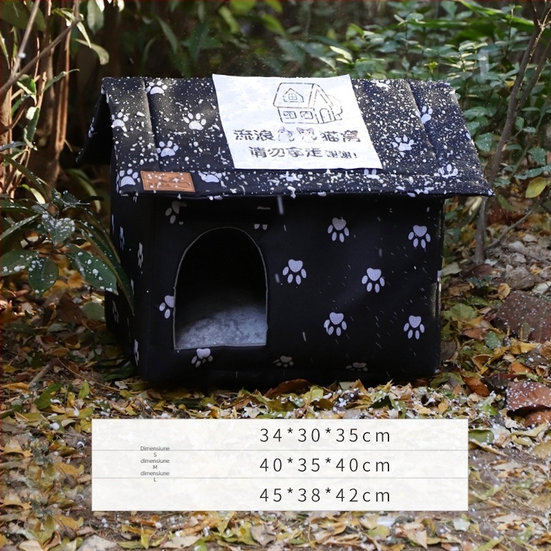Pânză pentru pisici, cuib anti-câine, pânză Oxford, cuib Oxford pentru animale de companie, cuib în aer liber, rătăcitor, provizii pentru animale de companie de iarnă, rezistent la ploaie, cuib rezistent la soare pentru pisici