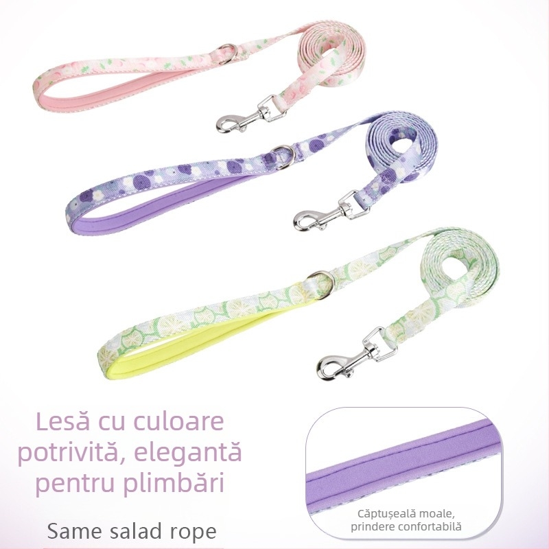Lesă de vară pentru câini, respirabilă, curea pentru animale de companie, pentru câini mari, medii și mici, Corgi, ursuleț, lanț exterior