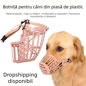 Botniță pentru câini, mască anti-mușcături pentru câini, dispozitiv anti-lătrat, pentru mâncat fără discriminare, pentru câini de talie medie și mare, botniță din plastic pentru câini, dop de lătrat