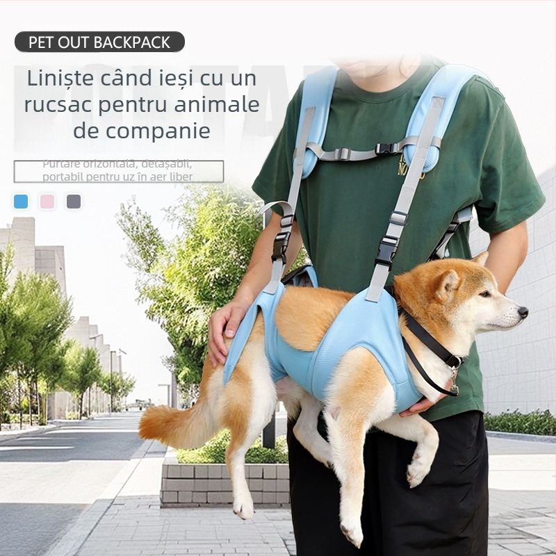 Rucsac pentru câini cu lungime reglabilă de a doua generație, geantă de vară respirabilă pentru pisici, în stoc, pentru animale de companie transfrontaliere
