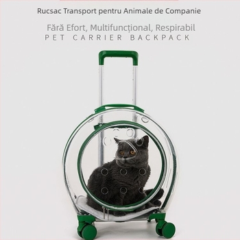 Cutie transparentă acrilică pentru animale de companie, nouă, impermeabilă, portabilă, capsulă spațială pentru pisici și câini, geantă pentru cărucior pentru animale de companie, geantă transparentă pentru pisici