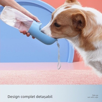 Cană de apă portabilă pentru câini, fierbător de apă pentru animale de companie, cană însoțită, apă potabilă în aer liber pentru a hrăni apa