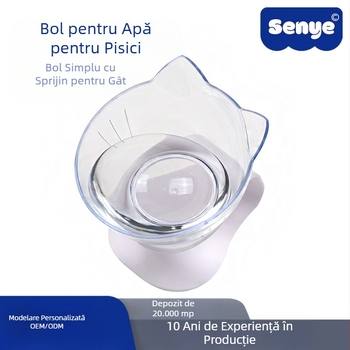 Bol pentru pisici, en-gros, pentru câini și pisici, cu gât înalt, bol pentru animale de companie, antiderapant, cu gură înclinată, pentru băut, hrănire cu apă pentru pisici, bol pentru hrănire cu apă, bol dublu