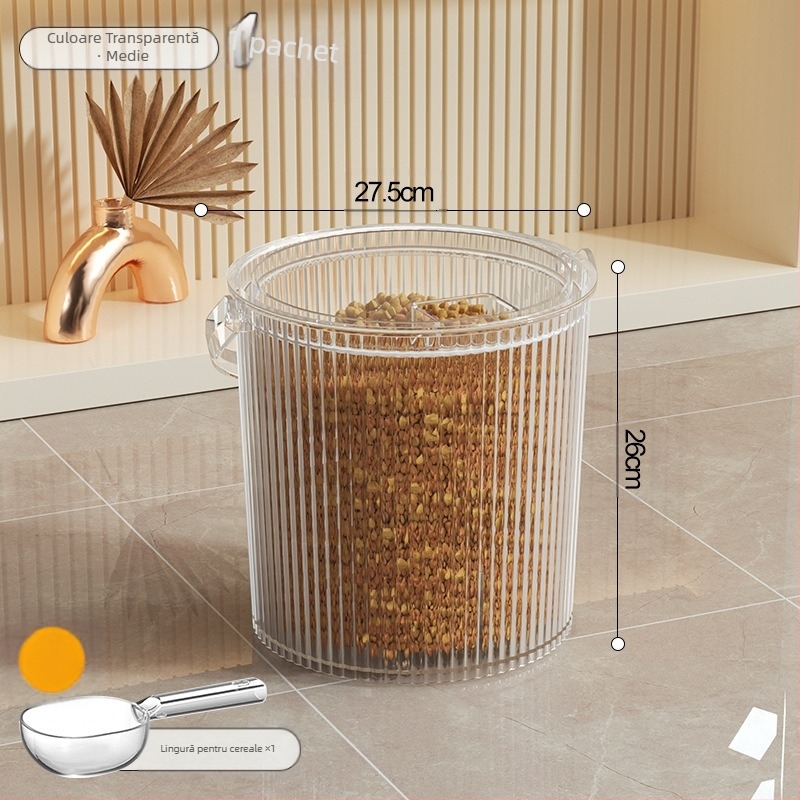 1 buc/set de depozitare a alimentelor pentru animale de companie, sigilat, rezistent la insecte, rezistent la umiditate, transparent, vizual, pentru câini, pisici, butoi, cutie de depozitare pentru hrana animalelor de companie, sigilat, cutie de depozitare