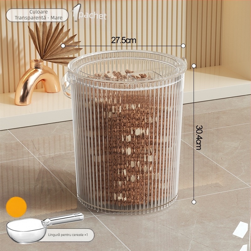 1 buc/set de depozitare a alimentelor pentru animale de companie, sigilat, rezistent la insecte, rezistent la umiditate, transparent, vizual, pentru câini, pisici, butoi, cutie de depozitare pentru hrana animalelor de companie, sigilat, cutie de depozitare