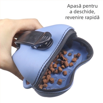 Nou în aer liber silicon portabil câine hrană sac dresaj animal de companie sac câine rucsac animal de companie ieșire talie sac alimente sac