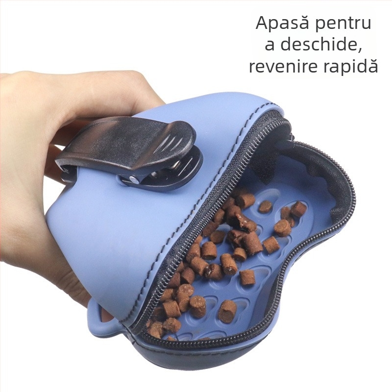 Nou în aer liber silicon portabil câine hrană sac dresaj animal de companie sac câine rucsac animal de companie ieșire talie sac alimente sac